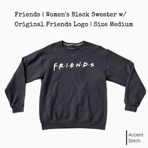 Friends | Women’s Black Sweater Long Sleeve Og Friends Logo | Size Medium